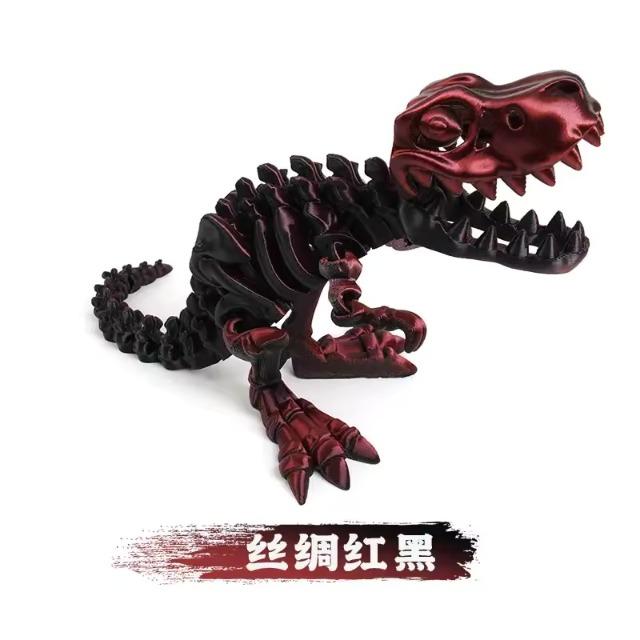 3D Printed Dragon Dinosaur Fidget Toy, Rotatable Articulated Craft Model, Kids Birthday Gift & Desktop Landscaping Decoration