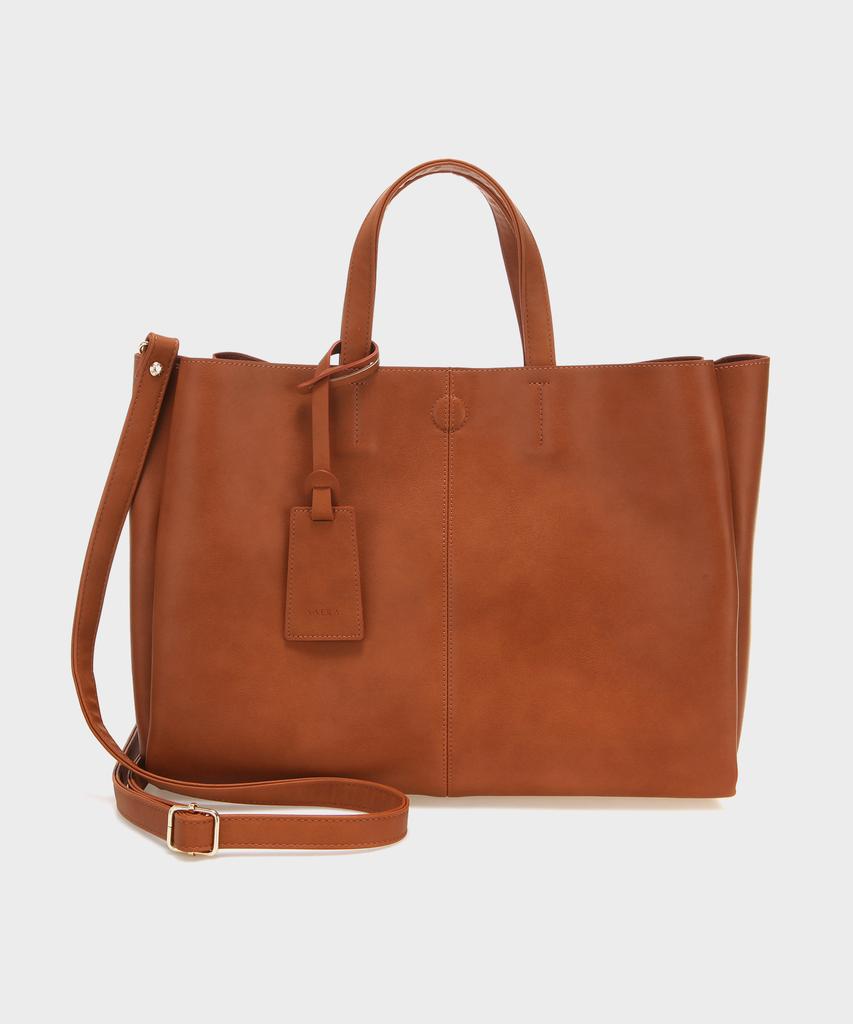 Studio Saera Jumbo Modern Tote Bag H16H276 Tan