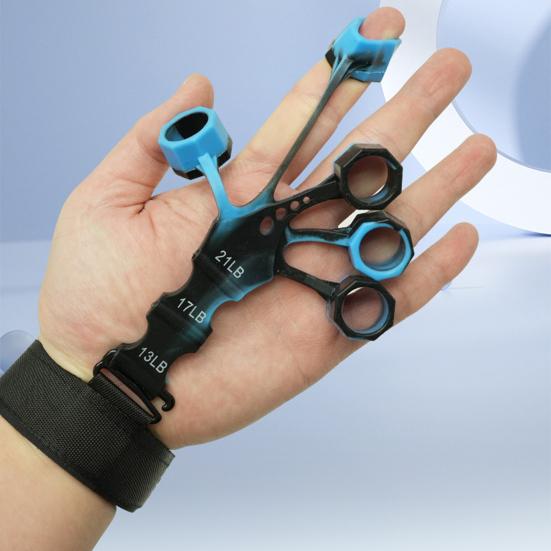 Silicone Grip Strength Trainer with 5 Elastic Finger Cot 3 Resistance Levels