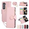 Crossbody Polsband Rits Portemonnee Kaarthouder Telefoonhoesje voor Samsung Galaxy Z Fold 7 6 5 4 Fold7 Fold6 Lanyard Lederen Hoes