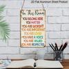 2D Flat, Vintage "You Belong In This Room" Rainbow Wall Decor - 12x8 Inch Aluminum Sign, Inspirational Slogan for Home & Classroom, Durable