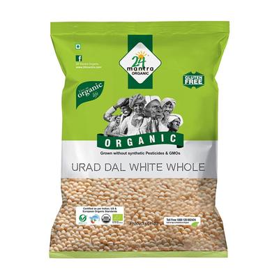 Cały Biały Urad Dal (500 g), Urad Dal Biały Cały, 24 Mantra Organic