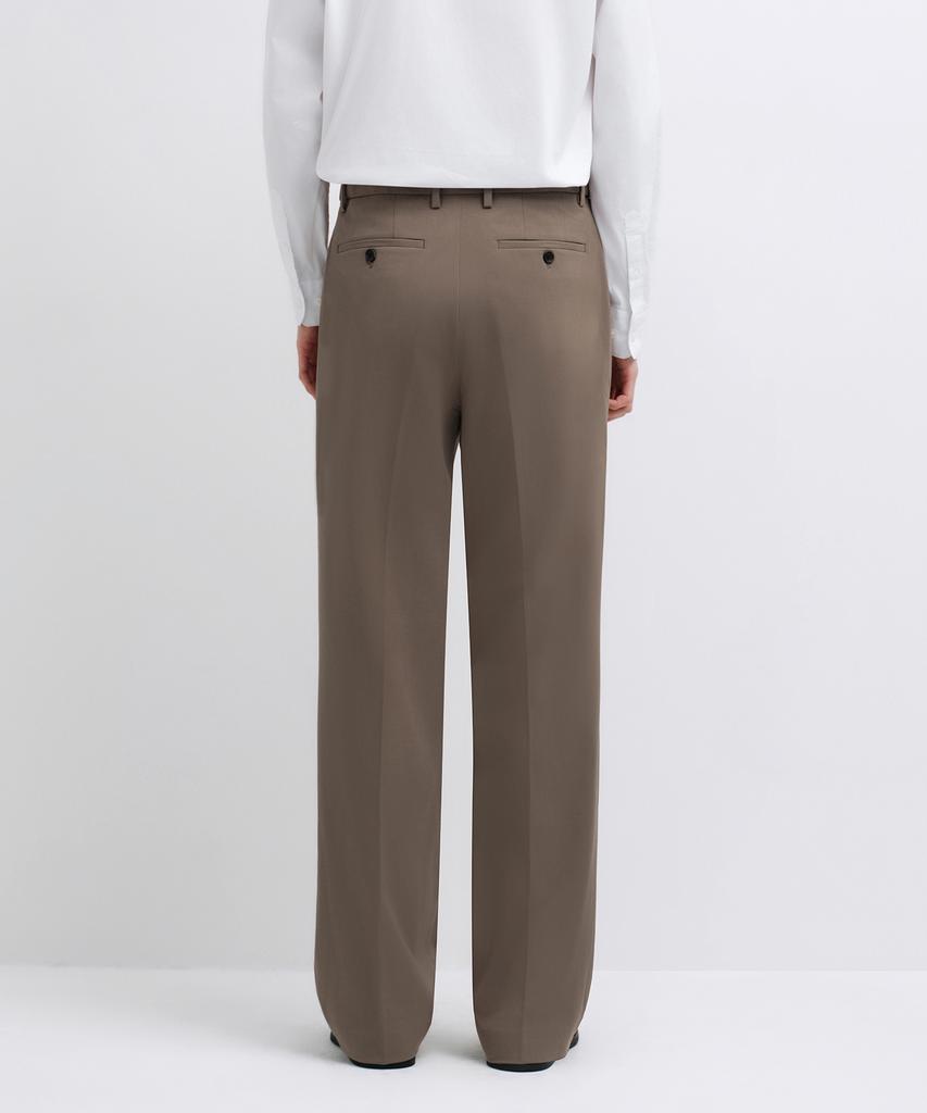Musinsa Standard Wide Hidden Banding Slacks [Light Brown]