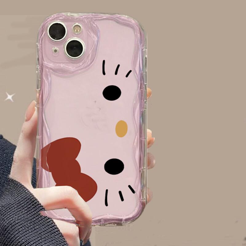 3D Bow Pink Hello Kitty Pendant Cover For Iphone 17 Pro Max 17 Air 16 15 14 13 12 11 Pro Max 16e Plus12 13 Mini 16+ Phone Case
