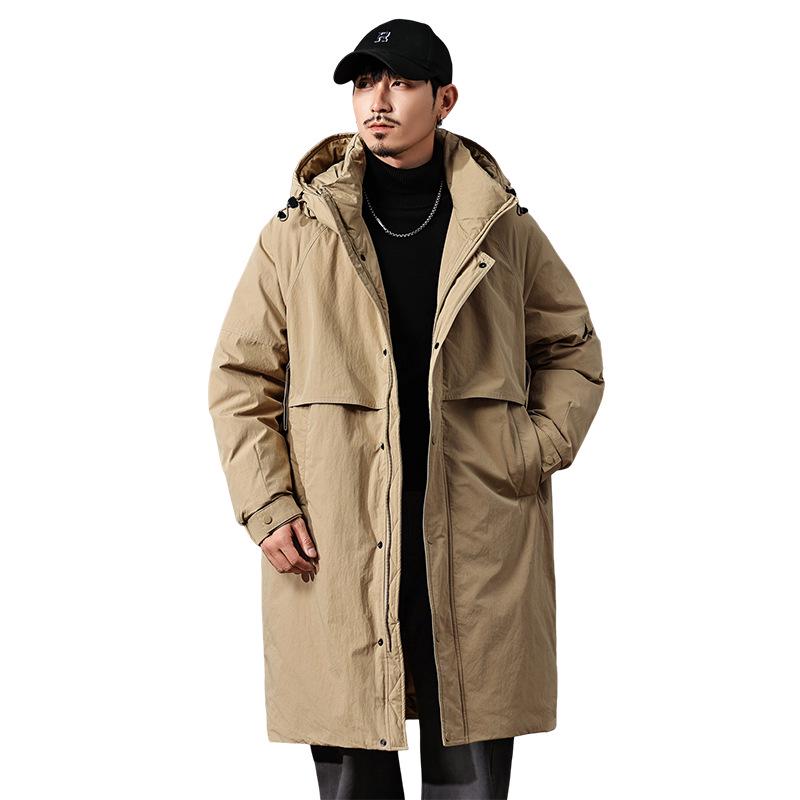 Xi Gao Heren Winter Donsjas Middellang: Hoge Kwaliteit, Winddicht, Warm, Verdikt, Veelzijdig, Casual.