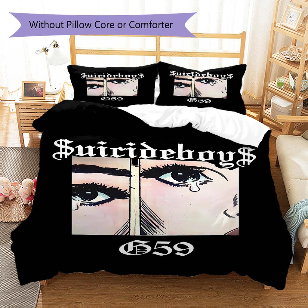 $uicideboy$,ALF Pattern Bedding,Quilt Set Quilt Cover Pillowcase Home Birthday Gift (1 * Duvet Cover + 2 * Pillowcase, Without Core)
