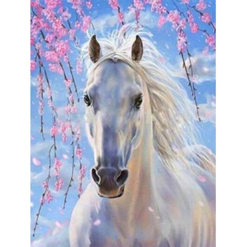 DIY 5D Diamond Painting Cross Stitch Horse Animals Diamond Embroidery Full Round Resin Rhinestones Mosaic Picture Home Decor