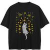Streetwear Funny Cat Graphic T-Shirt Cotton Tshirt Unisex Tops Tees Short Sleeves T Shirt