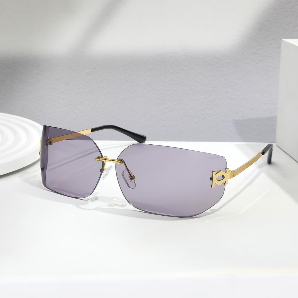 Rimless Sunglasses Women Men UV400 Protection Fashion Shades For Travel Driving Fishing Outdoor Activities