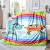 Die erstaunliche Welt von Gumball Motiv Aufdruck Decke - Perfekt für Sofa, Bett, Reisen & Außenbereich | Maschinenwaschbar, Gemütlich & Langlebig.