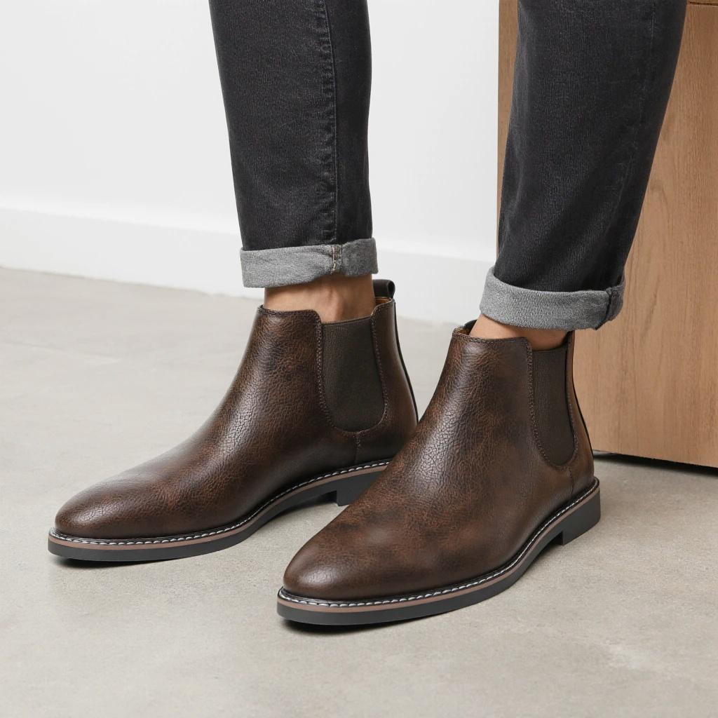 Men Boots Brand Retro Comfortable Casual Fashion 2026 Chelsea Boots