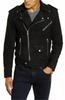 AL KHALID Neue Herrenjacke aus schwarzem Wildleder, 100 % echtes Lammfell, stilvolle Slim-Fit-Jacke
