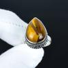 Natur Tigerauge Edelsteinring, 925 Sterlingsilber Schmuck, Handgefertigter Ring, Tigerauge Statement Silberring, Geburtstagsgeschenke für Frauen