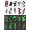 Luminous Halloween Tattoo Stickers Children's Cartoon Holiday Party Funny Arm Face Tattoo Stickers