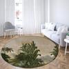 Tropical Plant Leaves Round Rugs Flower House Sofa Carpet Home Living Room Bedroom Bathroom Floor Mats Print Decorate Carpet