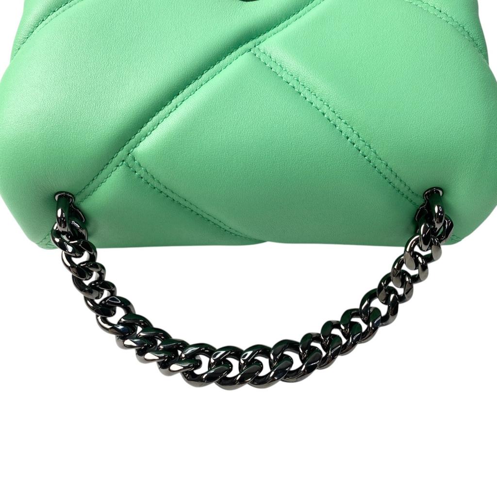 Used BVLGARIShoulder Bag Green Leather Women