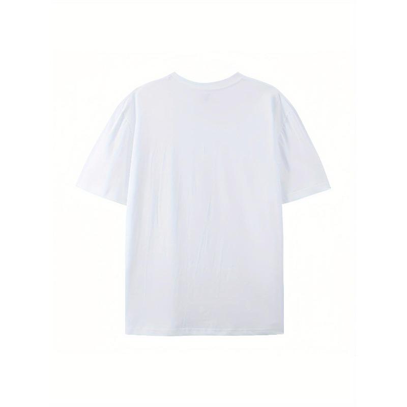 A Men's T-shirt, Pattern Print- Lightweight Breathable Crew Neck Short Sleeve Casual T-Shirt, Father's Day Gift, Summer Sports Casual Wear