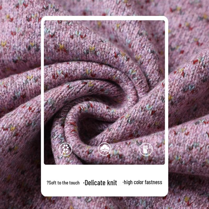 Cardigan Tricot Femme Hengyuanxiang à Col Semi-Haut et Fermeture Éclair
