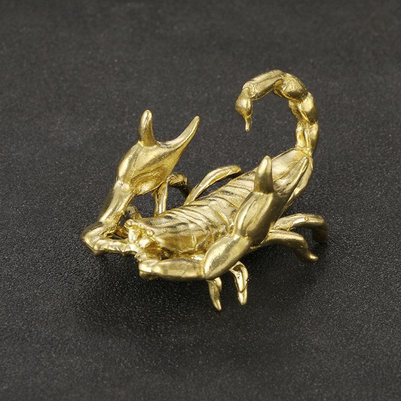 Brass Scorpion Desk Decoration Study Pen Holder Office Decoration Biomimetic Animal Craft Collectibles Souvenir Festival Gift
