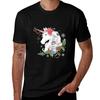Christmas Unicorn Snow Background TShirt Street Style Casual Tee Shirt