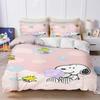 Snoopy Couple Bedding Set Duvet Cover Twin Size Sets 100% Polyester 3d Children'S Bedding Set 3-Piece 1 Quilt Cover