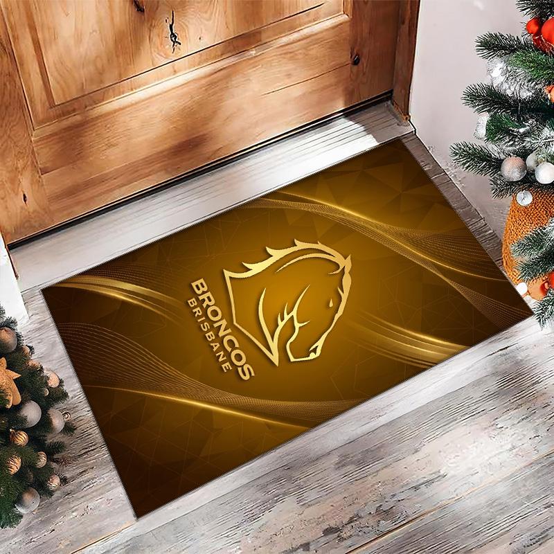 Tappeto in Velluto di Cristallo Brisbane Broncos Morbido Anti?Tappetino Antiscivolo Comodo per Casa Soggiorno Camera da Letto Tappeto Decorativo