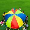 2M/6M Durchmesser Kinder Outdoor Teamspiel Requisit Regenbogen Fallschirm Spielzeug Sprungbeutel Hüpfbodenmatte Schule Mehrspieler Spiel