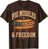 Funny Hotdog Pig Missiles Freedom 4th of July BBQ Patriotic Unisex T-Shirt