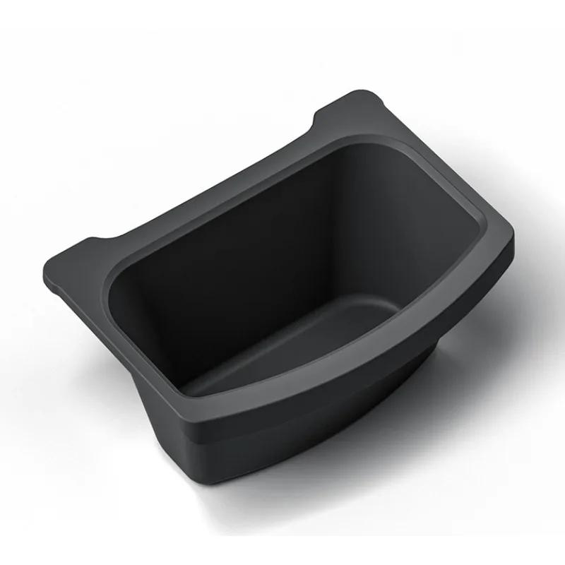 For Tesla Model Y Juniper 2025 Rear Seat Storage Box Organizer Center Console Bins Backseat Trash Can Garbage Tray Accessories