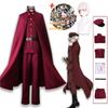 Anime Bungo Stray Dogs Season 4 Tetchou Suehiro Cosplay Saigiku Jono Cosplay Costume Red Uniform Cloak Suits Halloween Clothes