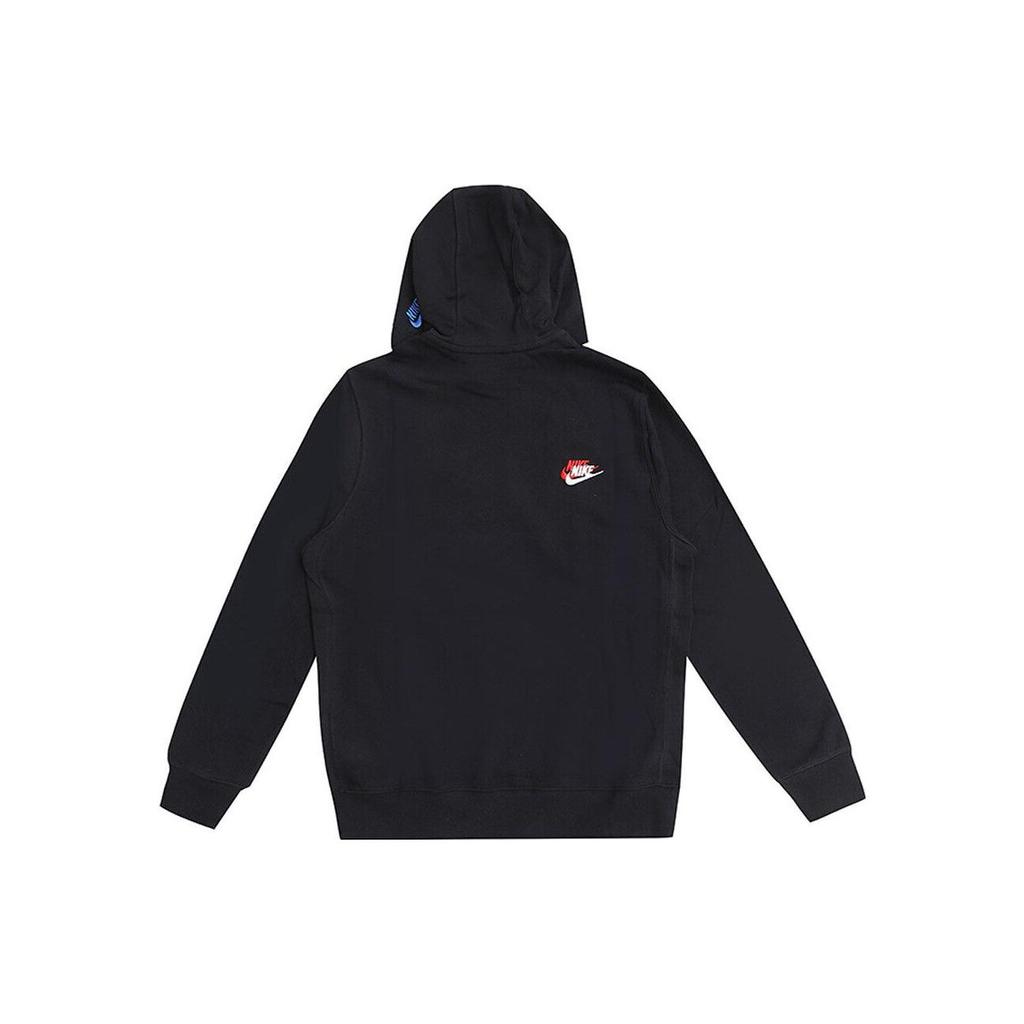 Nike Embroidered Letter Hoodie Loose Long Sleeve Men Tops Black DD4667-010