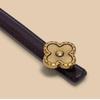 Women's Genuine Leather Four-Leaf Clover Decorative Waist Belt - Retro Light Luxury Style