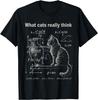 What Cats Really Think Physics Humor Cat Graphic Tee Men Casual Short Sleeve T-Shirt
