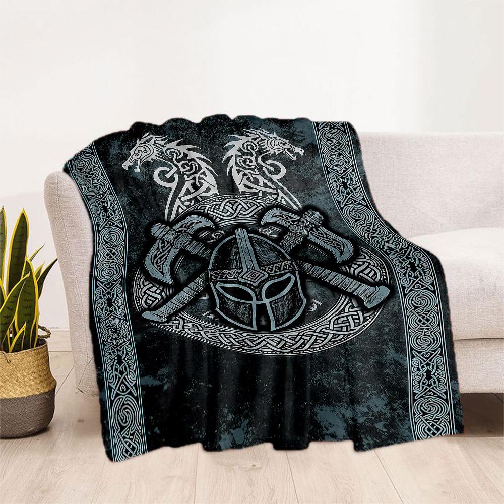 Wikinger-Krieger-Emblem-Decken sind für Wohnzimmer geeignet und somit eine ideale Wahl für Reisen im Freien und als Geschenke.