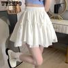 White Women's Cake Skirt High Waist Shows Thin European Retro Style Pengpeng A-line Skirt Sweet Lovely Spring and Summer