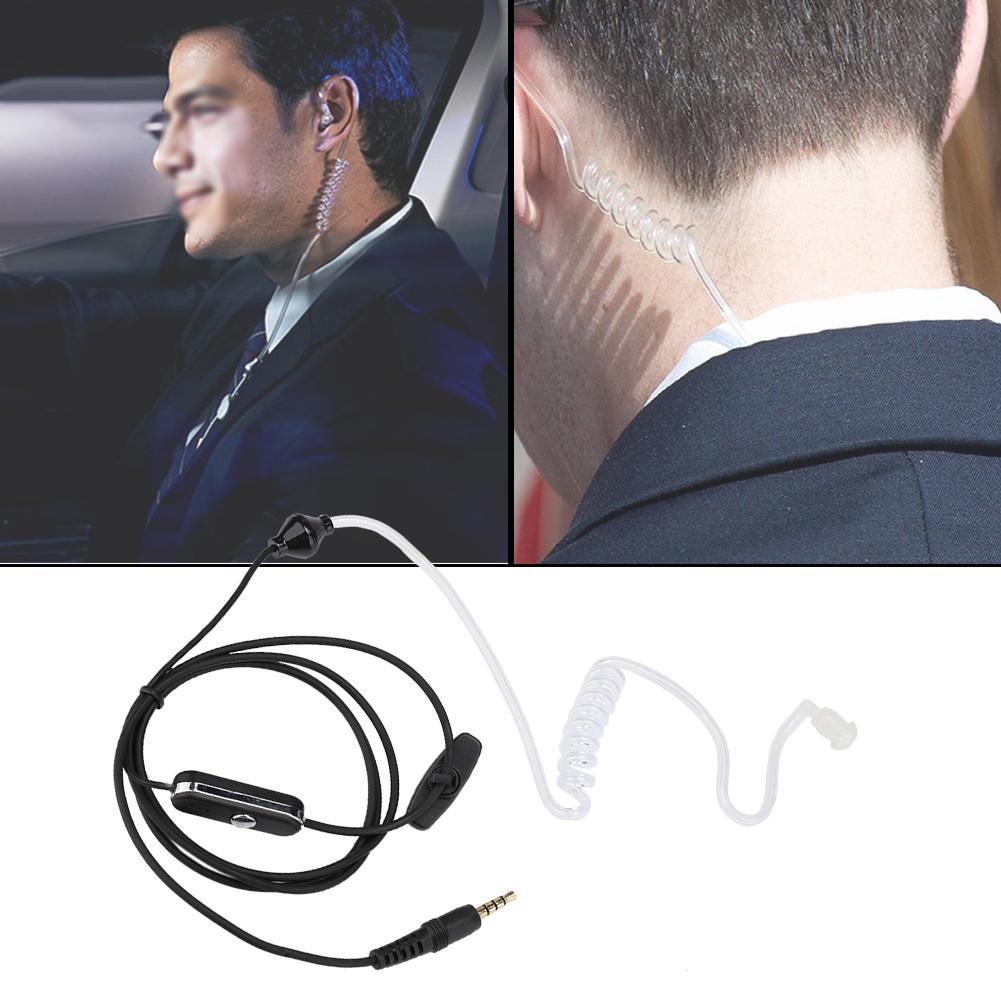 3.5mm In Ear Headset Earpiece Earphone Headphone Walkie Talkie Ear Piece (Black)
