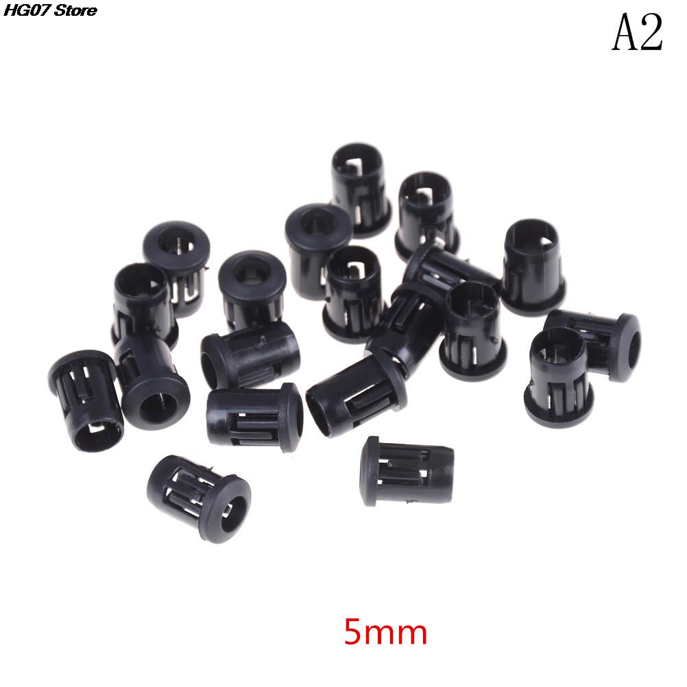 10/20/40pcs Black Plastic Lamp Bases LED Lamp Diode Holder Black Clip Bezel Socket Mount 3mm/5mm/8mm/10mm