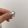 925 Sterling Silver Rings Couples Accessories INS Fashion Vintage Twist Design Round Shape Geometric Thai Silver Jewelry
