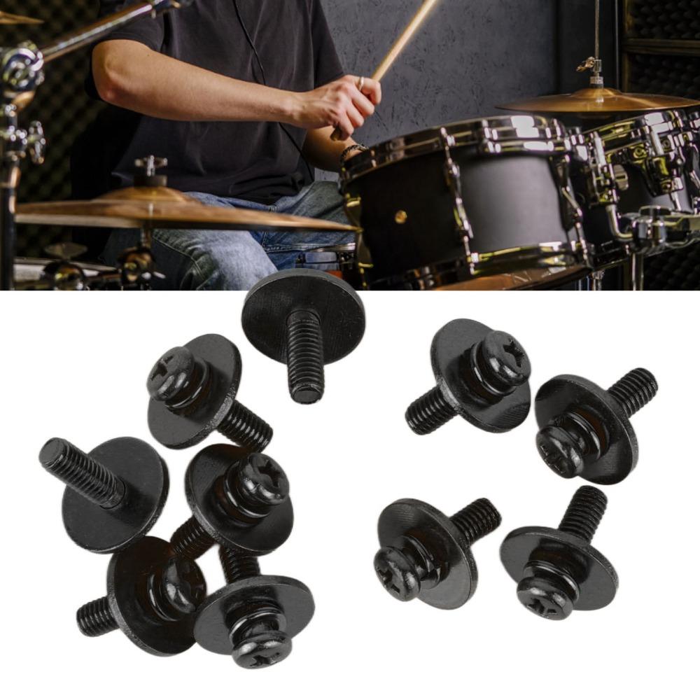 20PCS Black Drum Set Lug Screw Metal Material Drum Mount Screw Drum Kit Claw Hook Drum Kit Repair
