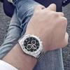 Hugo Boss Ikon Chronograph Herrenuhr 1512965 Silber Edelstahl Schwarzes Zifferblatt