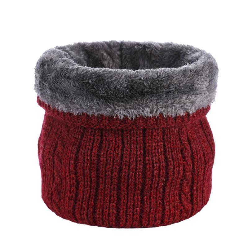 Autumn and Winter Double-layer Velvet Scarf Solid Color Outdoor Couple Riding Warm Neck Cover Neck Cover