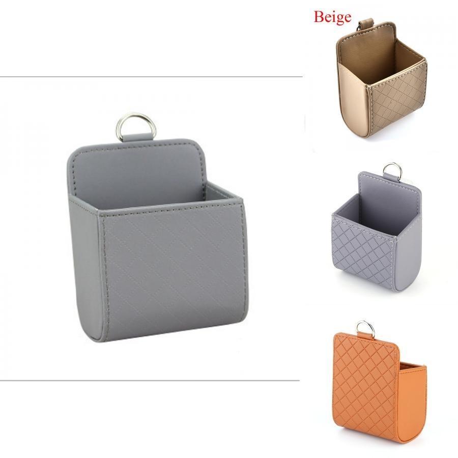 Leder Auto Lüftungsschlitz Aufbewahrungstasche Kreativ Cartoon Multifunktional Telefon Münz Organizer Box