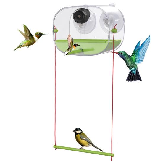Yousheng Vogelfutterspender mit Kamera 1080P HD-kompatibel Nachtsicht WiFi Vogelbeobachtungskamera Kolibrifutterspender für die Vogelbeobachtung im Freien