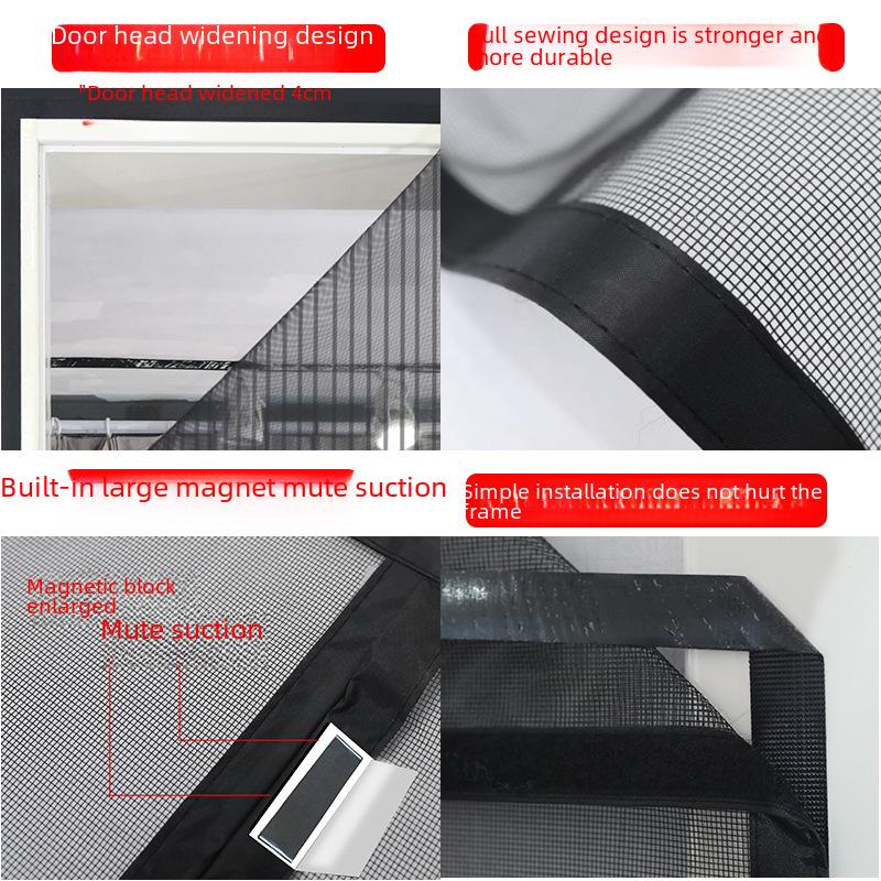 Velcro Magnetic Summer Door Curtain and Screen