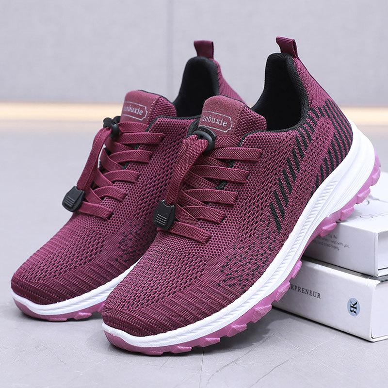 Genuine Mother Shoes Women's Summer New Middle-aged and Old Non-slip Lightweight Walking Shoes Women's Breathable Soft-soled Elderly Shoes