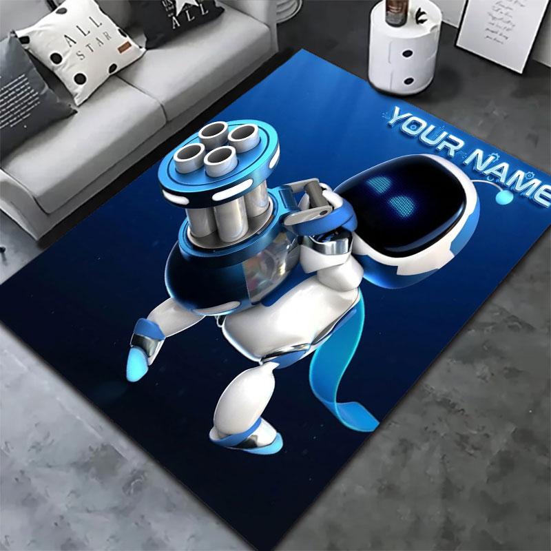 ASTRO BOT Custom Name Carpet Rug for Living Room Bedroom Home Sofa Decoration,Kids play Non-slip Floor Mat