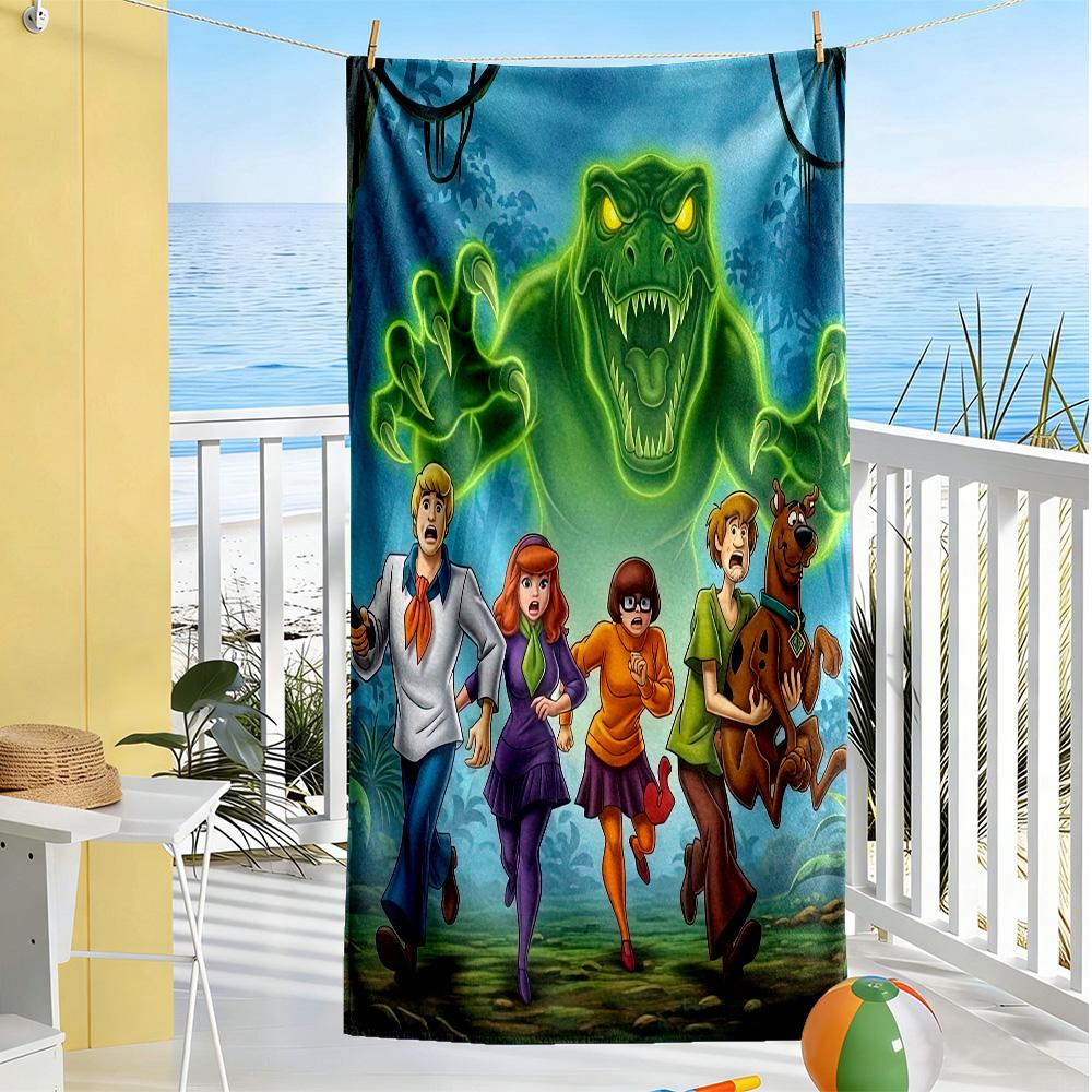 Scooby-doo Mystery Van Durable Beach Towel Portable Oversized, Foldable, Portable, Travel Beach Towel Outdoor Accessory