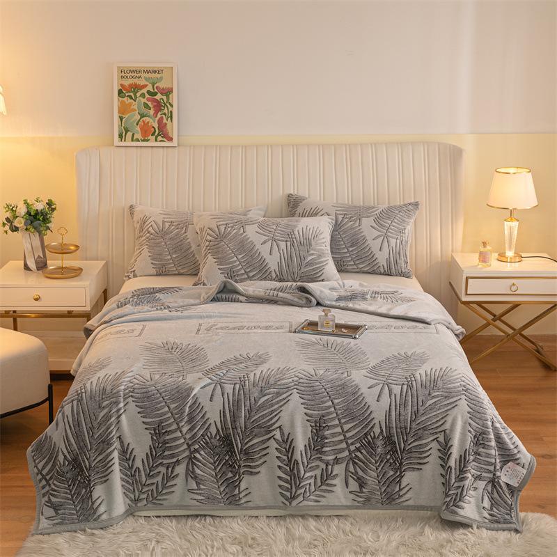 Plush Snow Fleece Blanket Summer Bedspread Flannel Throw Single Person Nap Blanket Sofa Air Conditioner Coverlet Bedding
