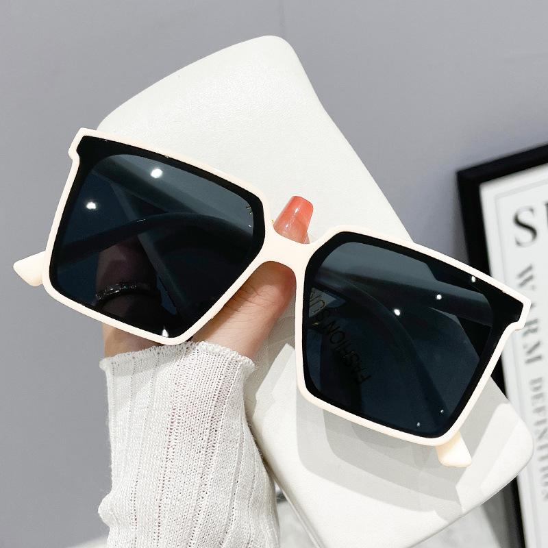Oversized Square Sunglasses Women'S Trend Plain Street Shot High-End Sunglasses