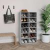 vidaXL Grey Sonoma Shoe Rack 54x34x100.5 Cm Wood Composite